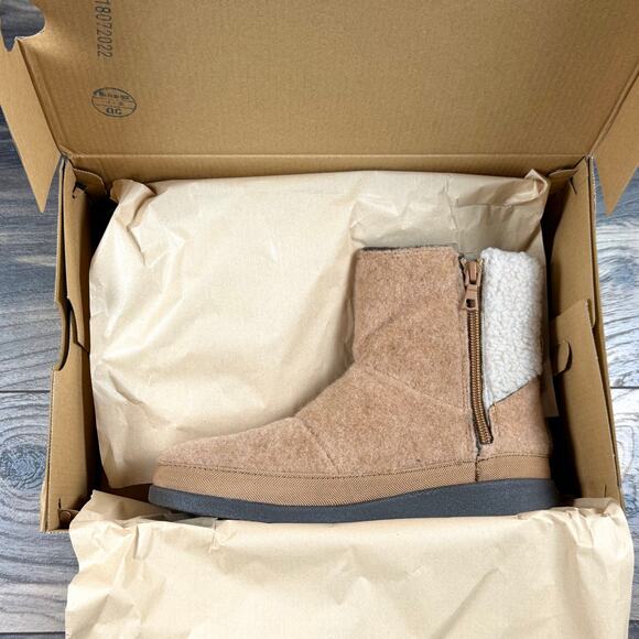 NIB Chaco Revel Tall 6.5M Ankle Soft Felt Ankle Boots Brown Sugar 37.5 - Picture 9 of 11